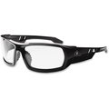 Ergodyne Safety Glasses, UV Protection, 142mm W, CL Lens/BK Frame EGO50000